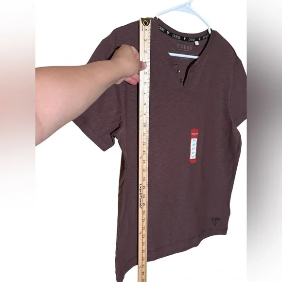 Guess Men's Dark Brown Short Sleeve Tee,NWT,Size S,Made in India - Picture 8 of 9